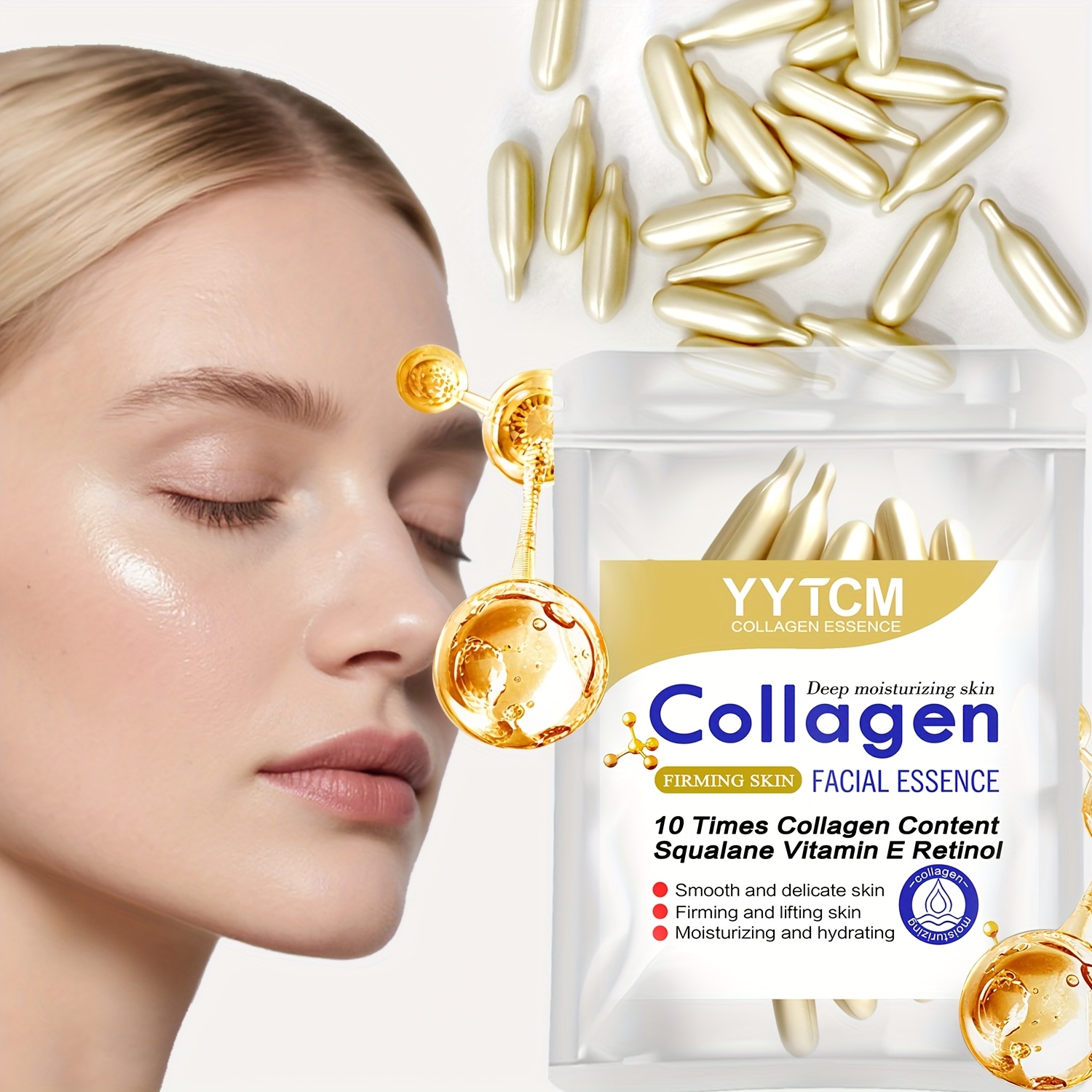 The Ordinary Serum Hyaluronic Acid - Kapsułkowe serum kolagenowe ujędrniające, nawilża i