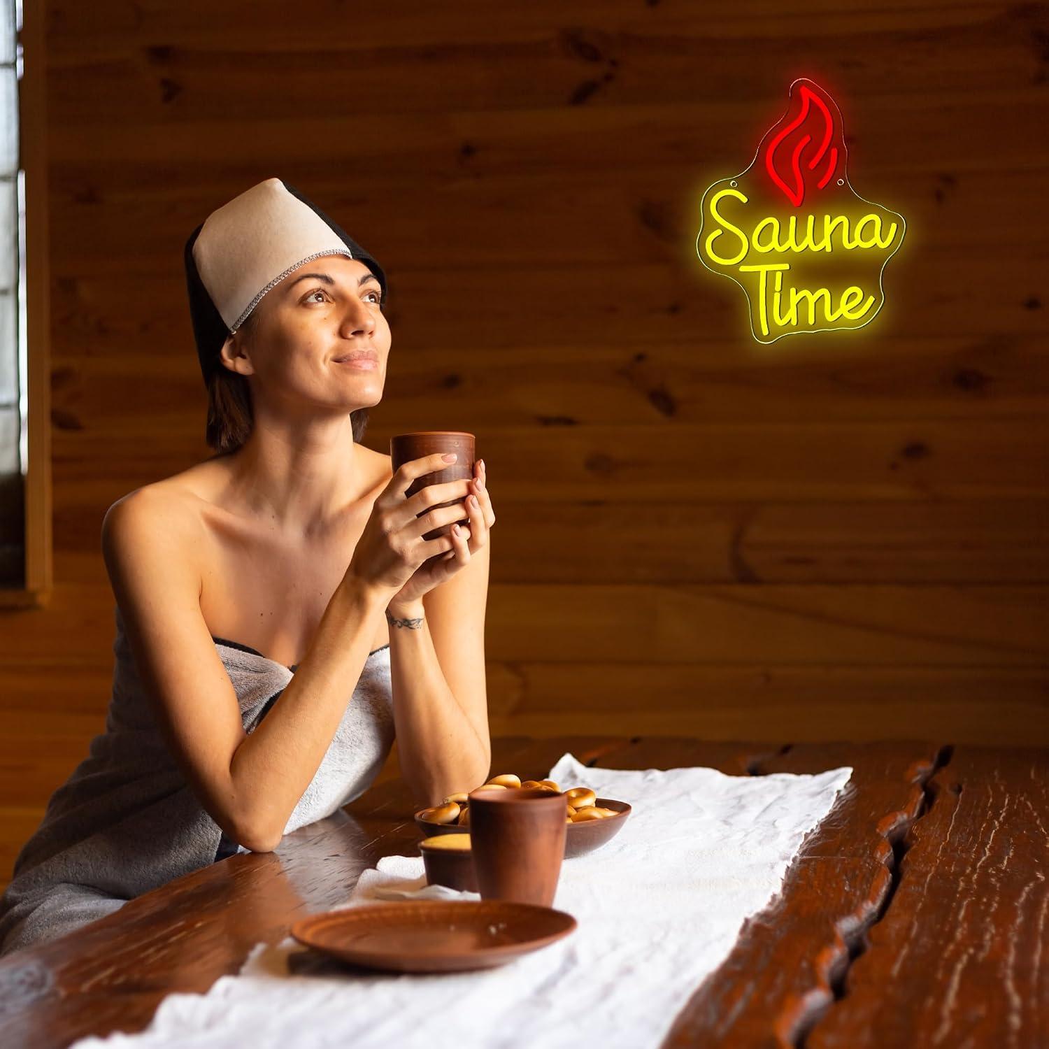 Neonowy Znak Sauna Time, Ściem – Home Spa Wellness recenzja i cena
