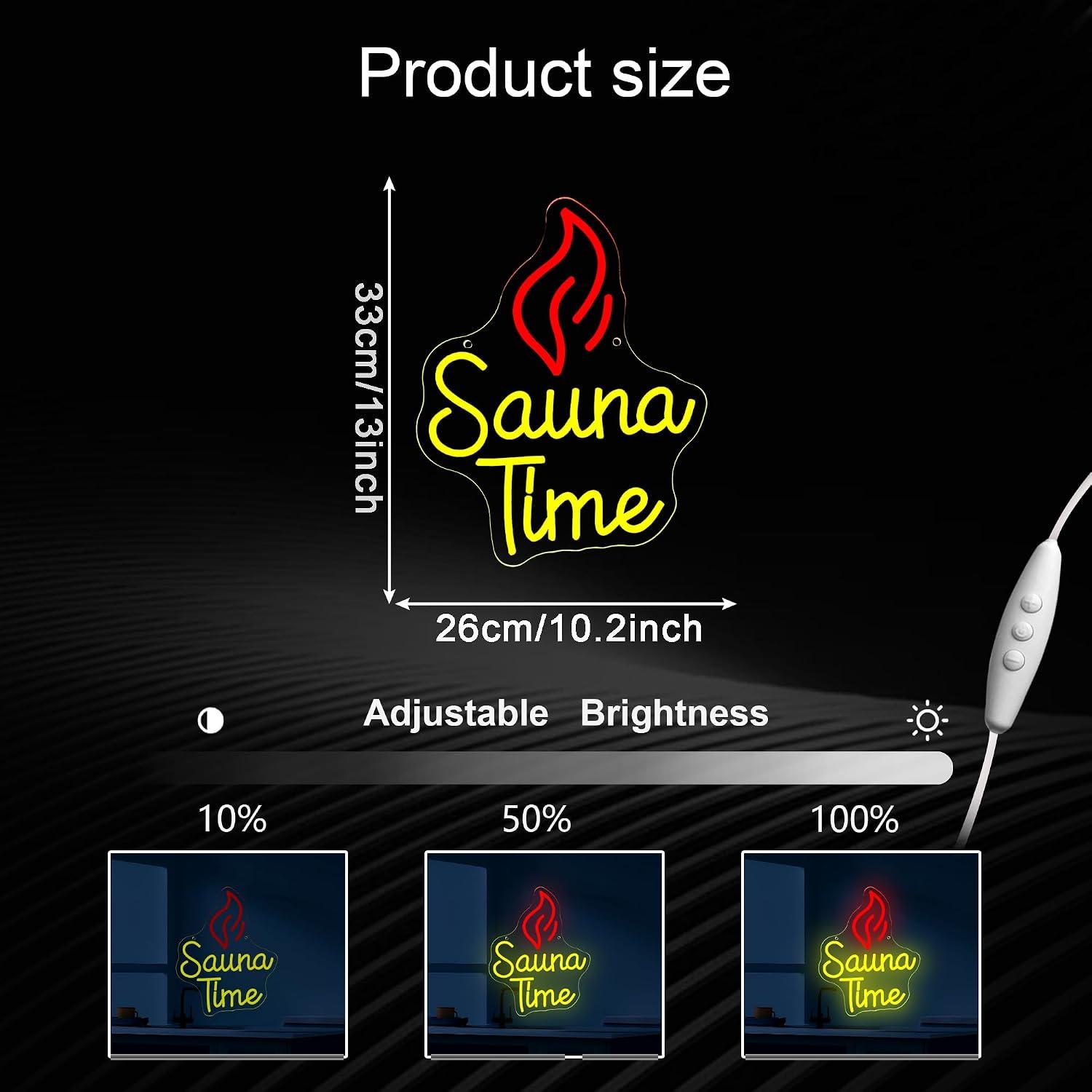 Neonowy Znak Sauna Time, Ściem – Home Spa Wellness recenzja i cena